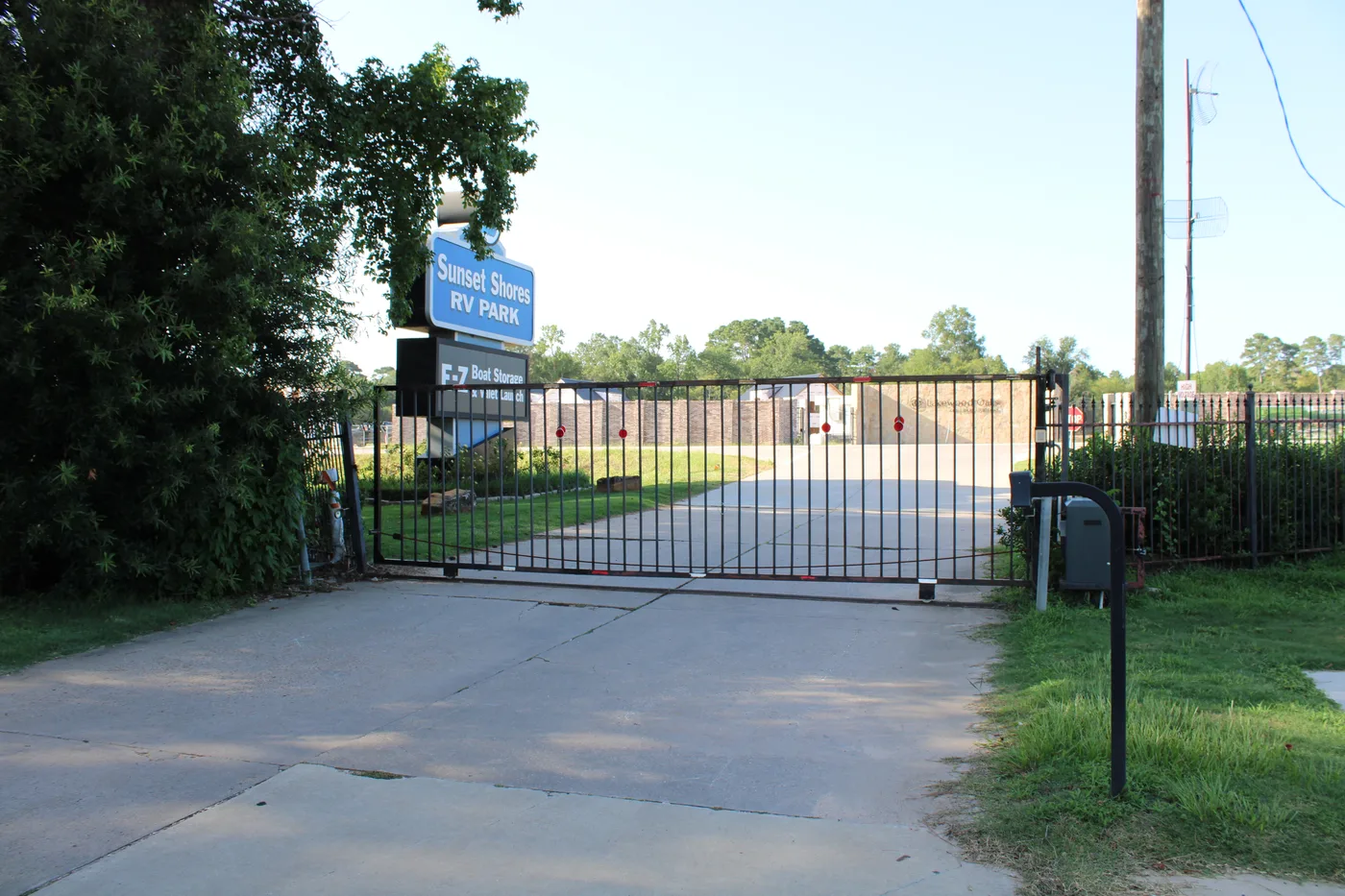 Gated Security at Sunset Shores RV Park
